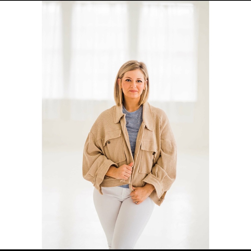 Pink Cream Latte Cropped Jacket